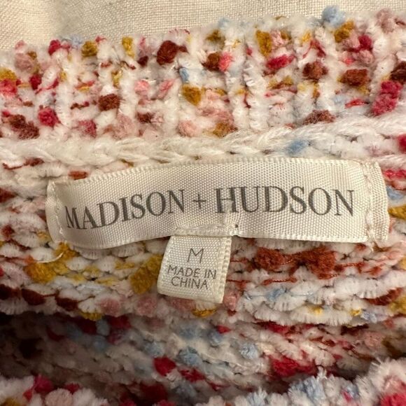 Madison + Hudson Long Sleeve Chenille Knitted Confetti Multicolor Sweater Medium - Picture 4 of 5